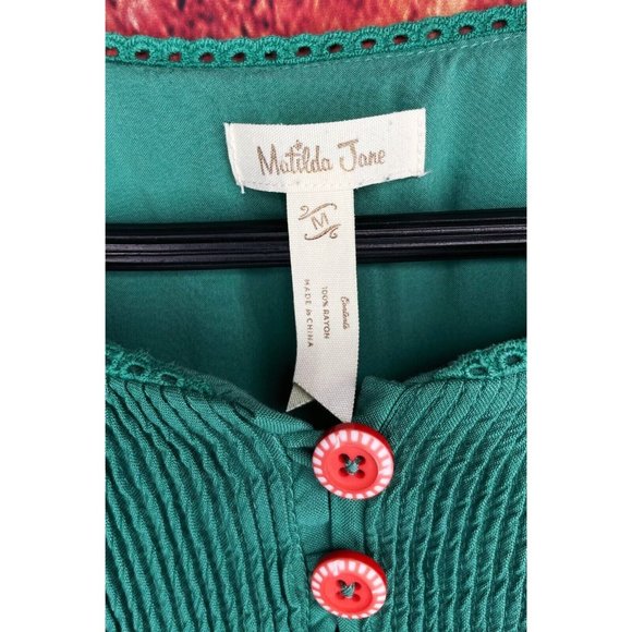 Matilda Jane Women’s Green Medium Down In The Valley Sleeveless Lace Maxi Dress - Picture 4 of 7